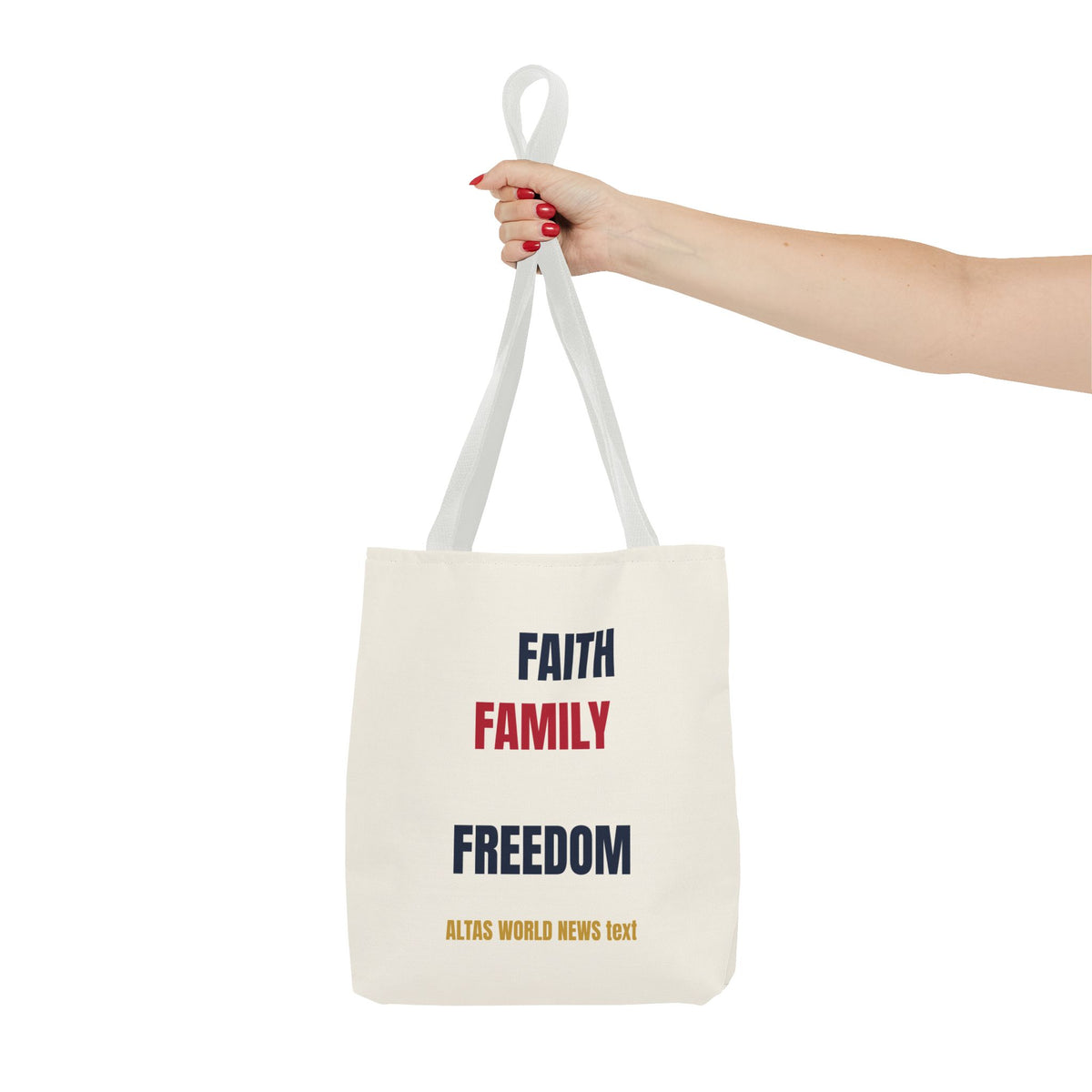 Faith Family Freedom Tote Bag — Patriotic Americana Canvas Tote | Altas World News
