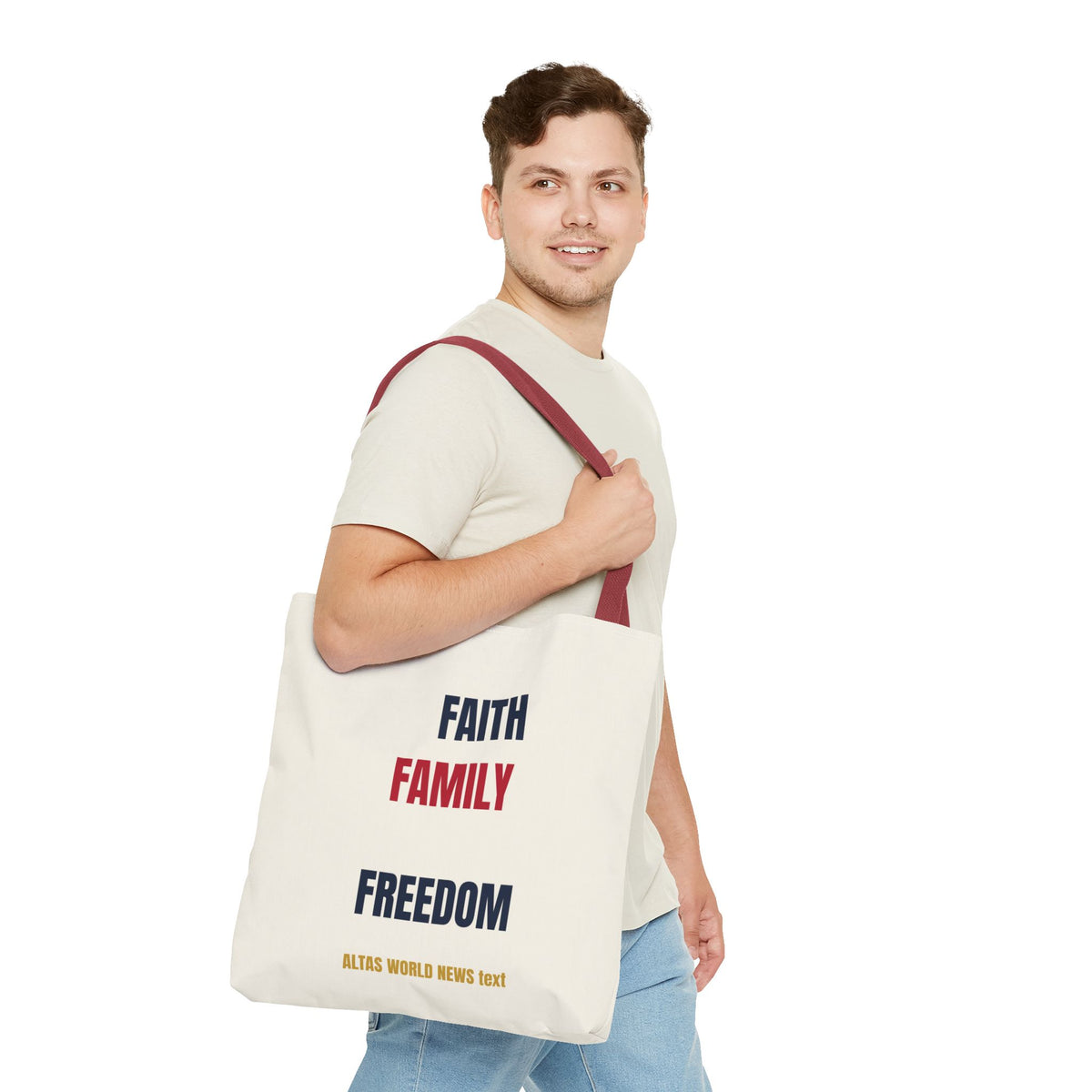 Faith Family Freedom Tote Bag — Patriotic Americana Canvas Tote | Altas World News