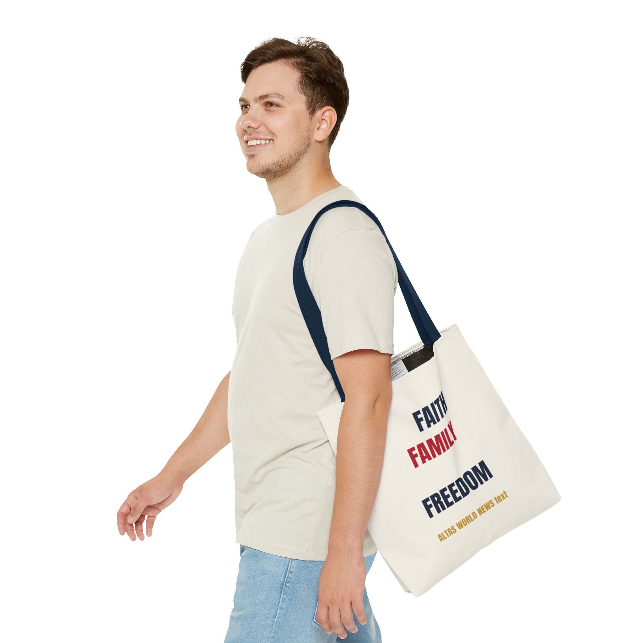 Faith Family Freedom Tote Bag — Patriotic Americana Canvas Tote | Altas World News