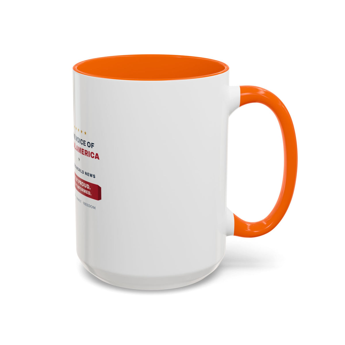 The Voice of Real America Accent Mug — Faith · Family · Freedom | Altas World News