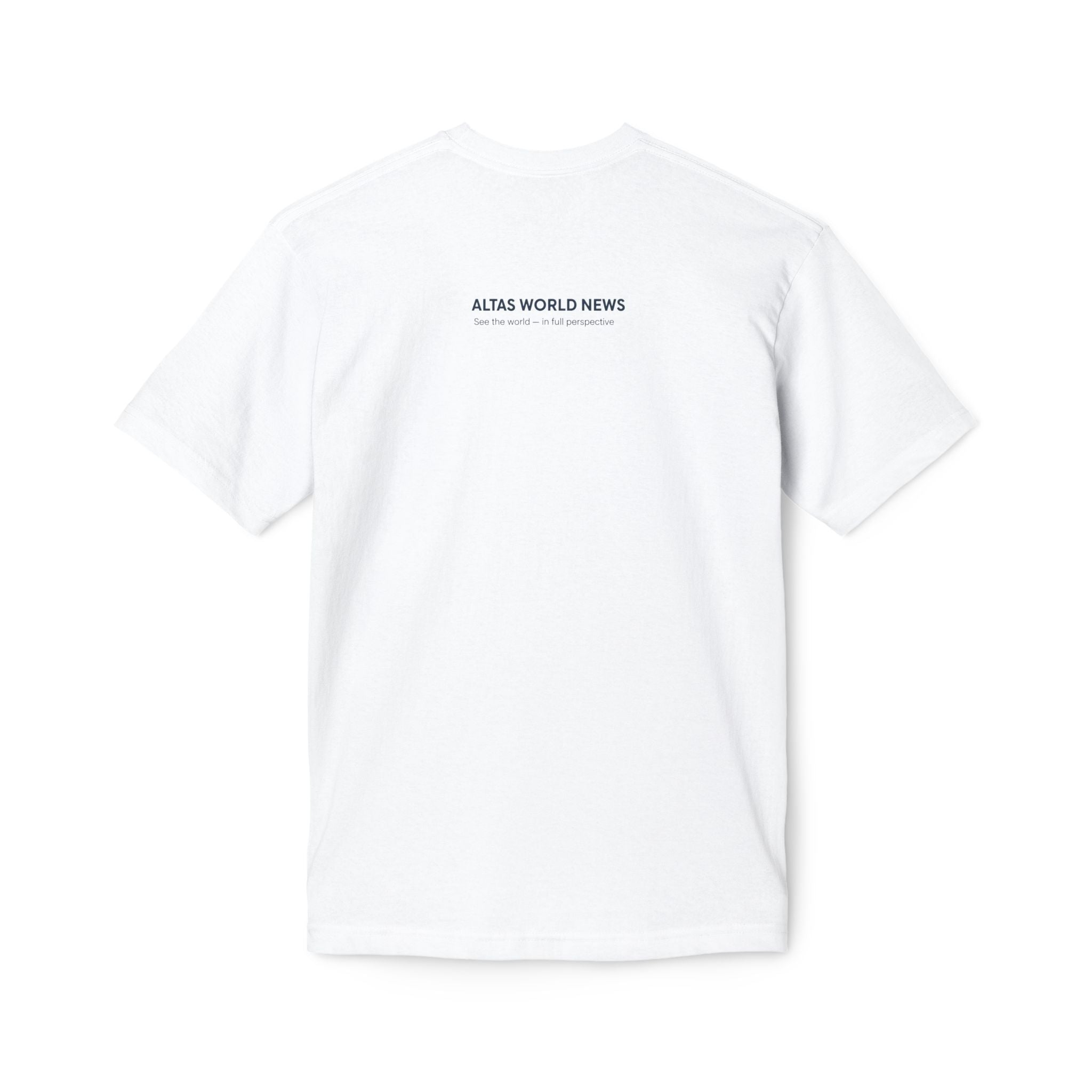 The Official Tee — White — See the world — in full perspective | Altas World News