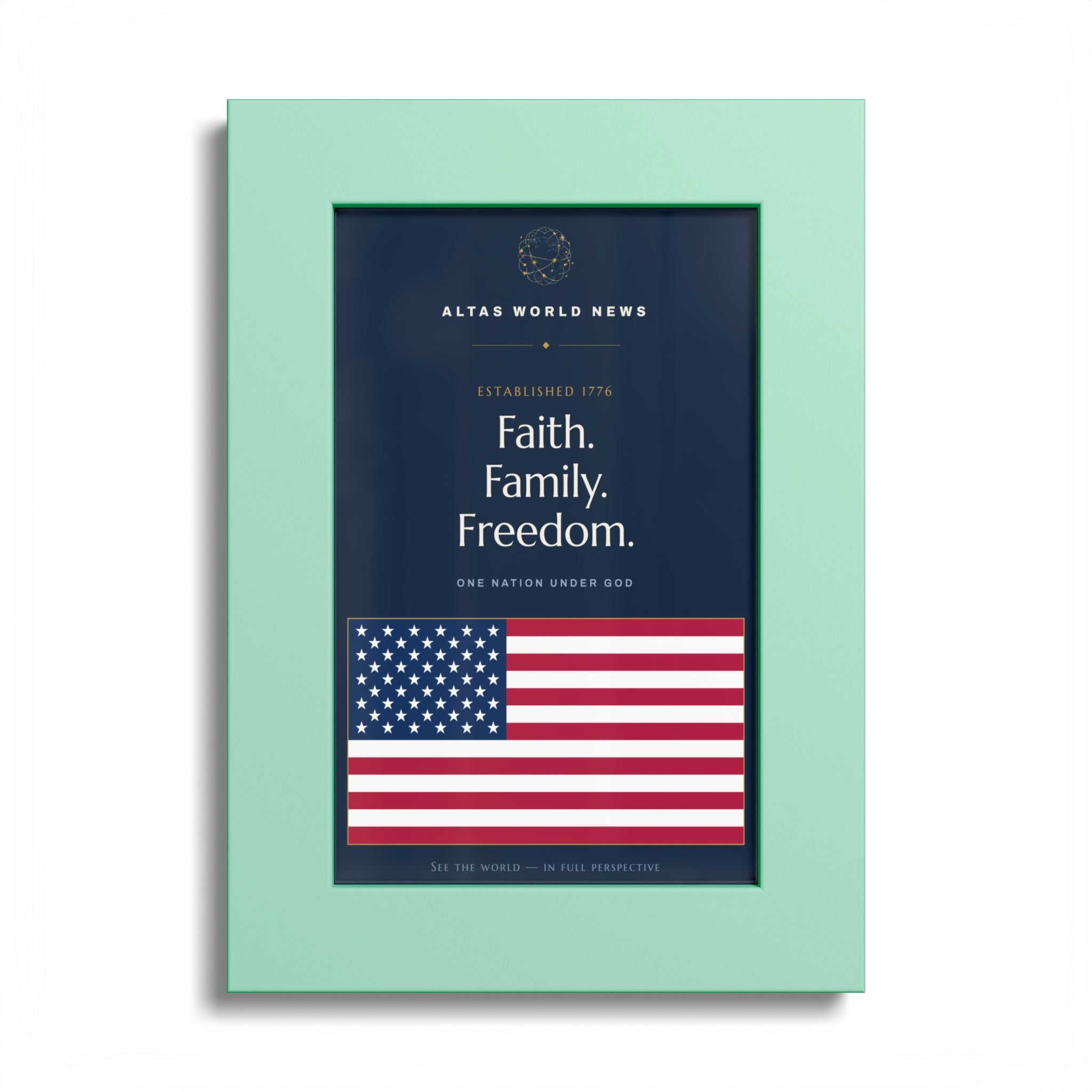 Faith. Family. Freedom. — One Nation Under God | Premium American Wall Print