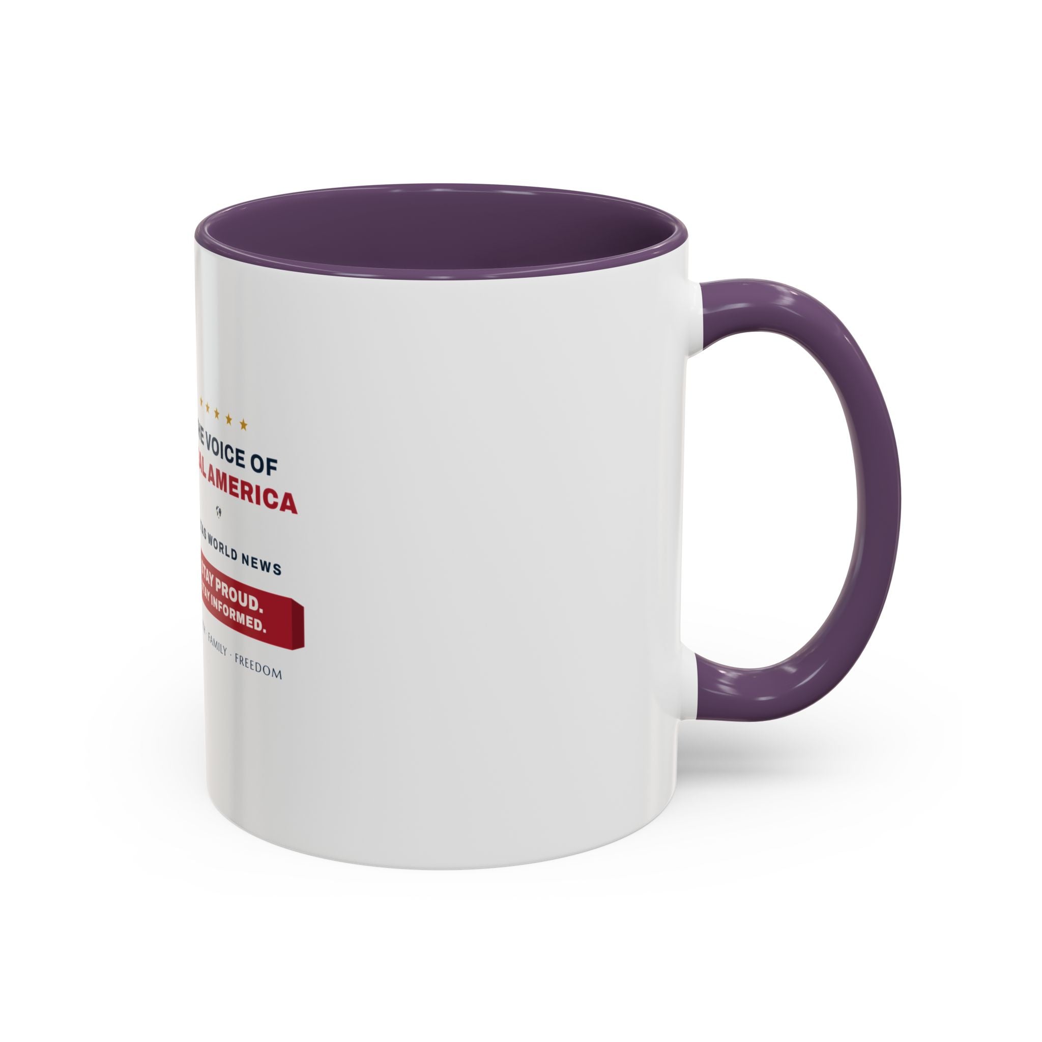 The Voice of Real America Accent Mug — Faith · Family · Freedom | Altas World News