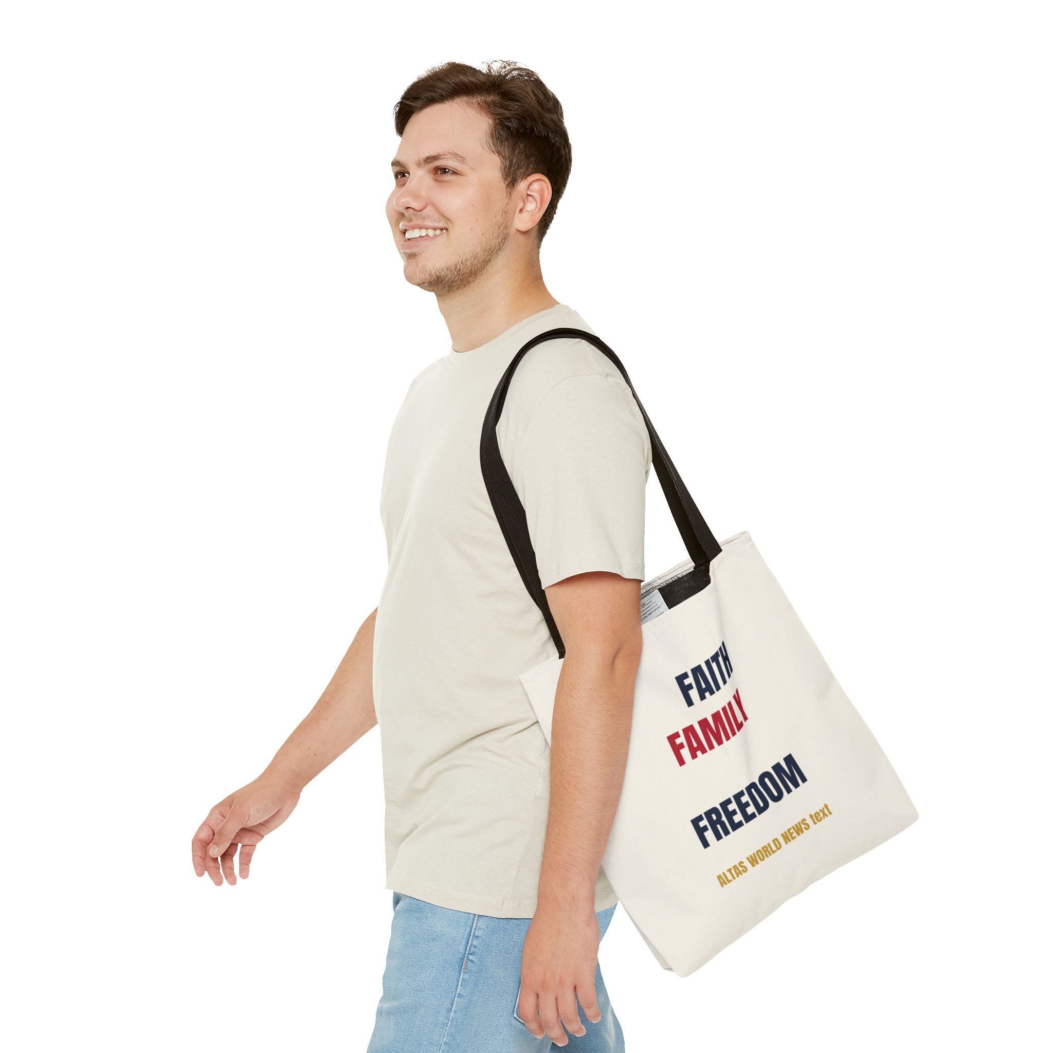 Faith Family Freedom Tote Bag — Patriotic Americana Canvas Tote | Altas World News