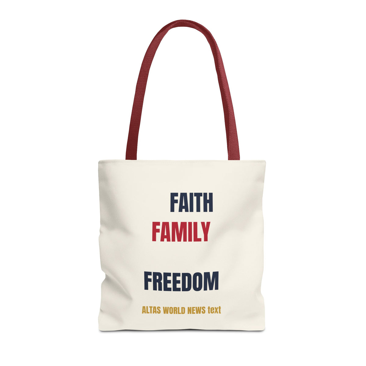 Faith Family Freedom Tote Bag — Patriotic Americana Canvas Tote | Altas World News