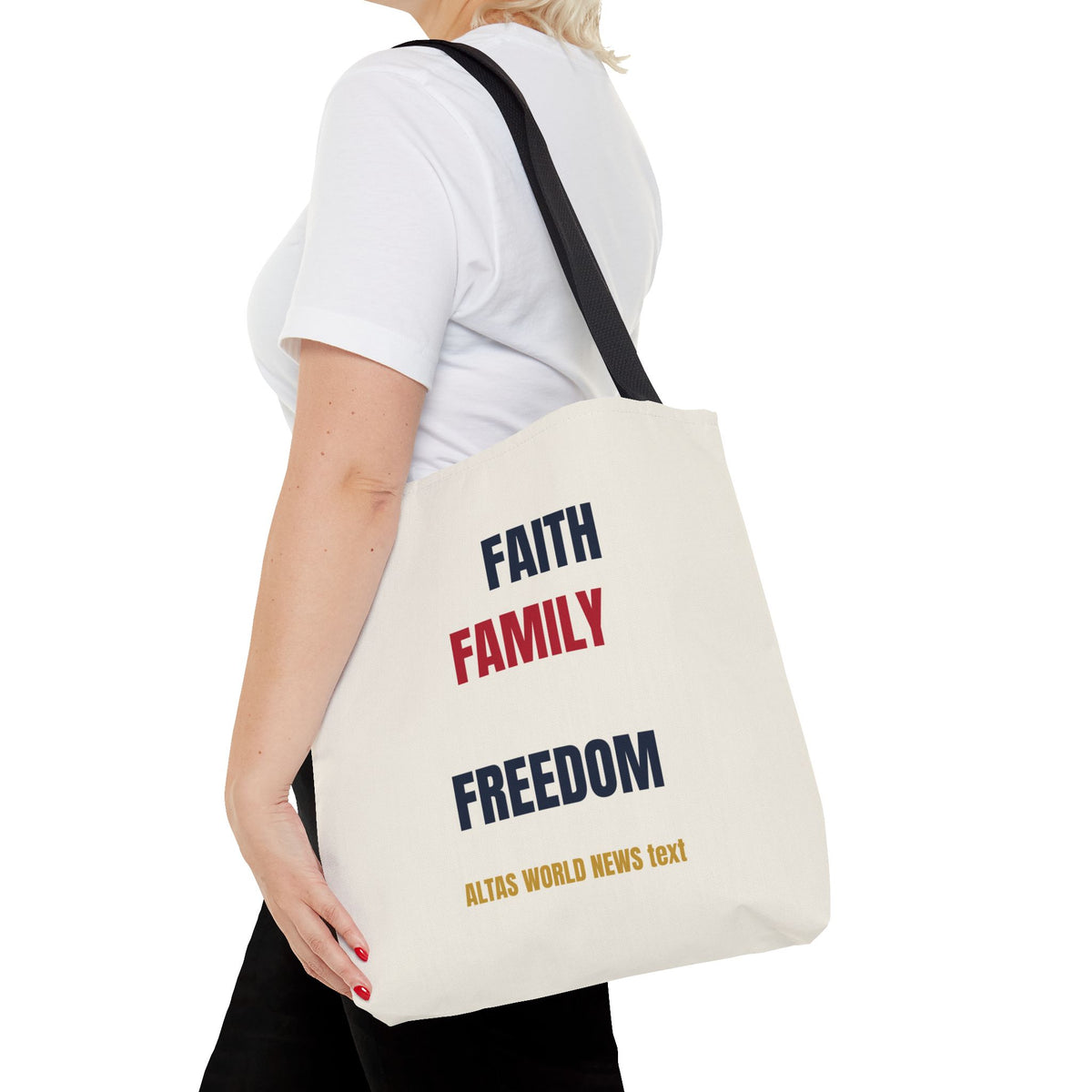 Faith Family Freedom Tote Bag — Patriotic Americana Canvas Tote | Altas World News