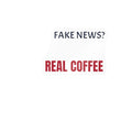 Fake News? Real Coffee. Sticker — Funny Patriotic Vinyl Decal | Altas World News