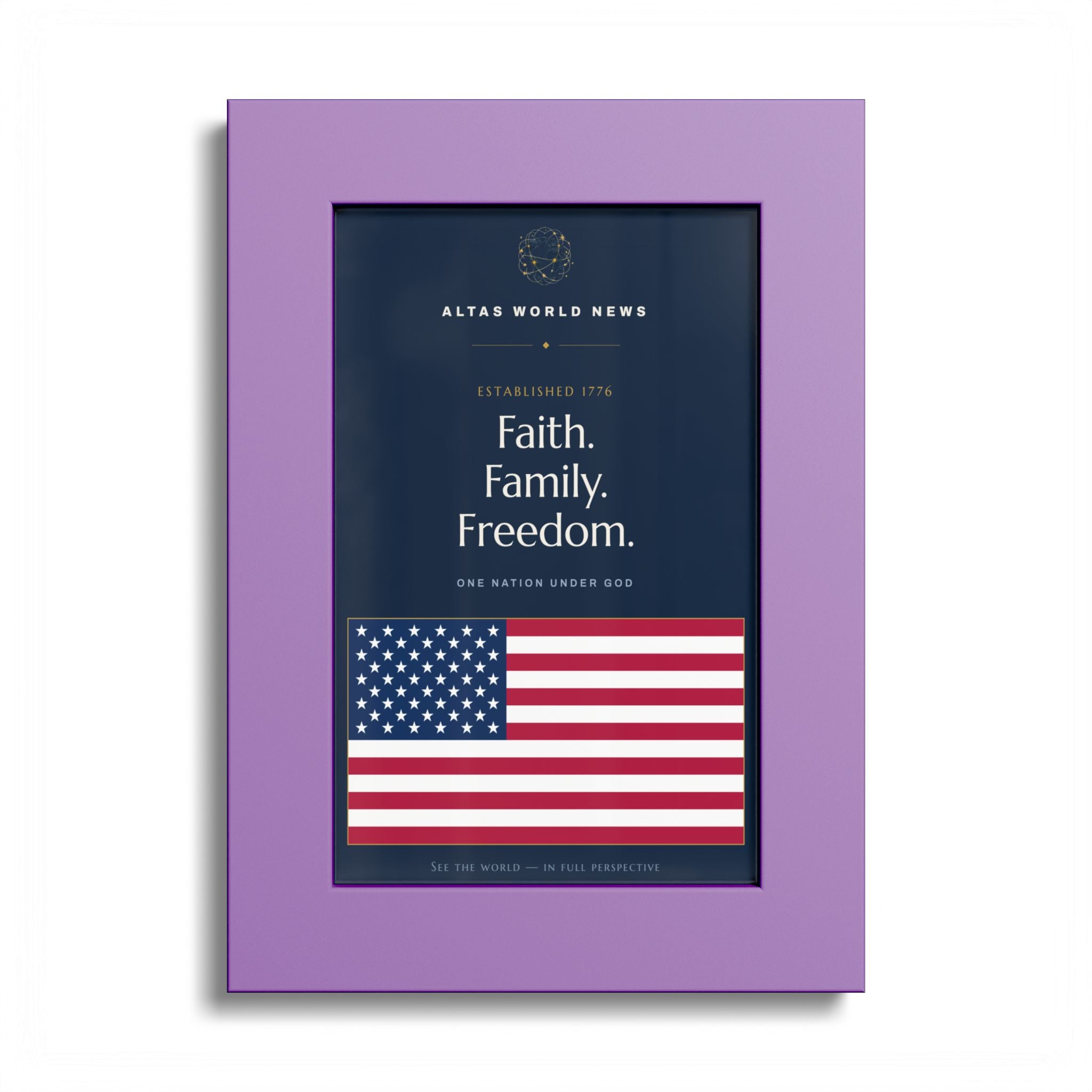 Faith. Family. Freedom. — One Nation Under God | Premium American Wall Print