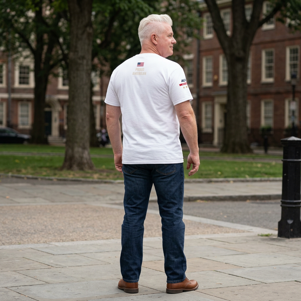 The Everyday American Tee — Classic Left-Chest Logo | Altas World News