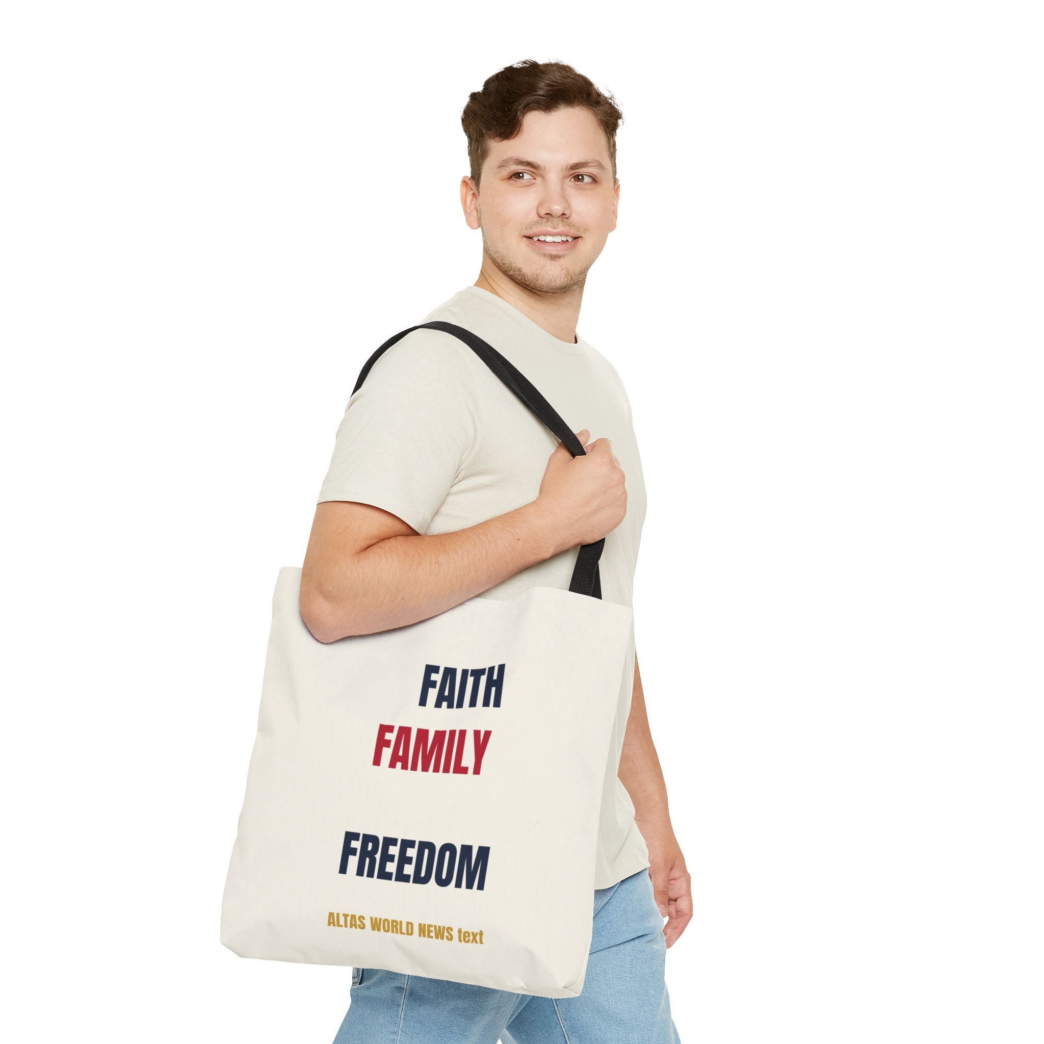 Faith Family Freedom Tote Bag — Patriotic Americana Canvas Tote | Altas World News
