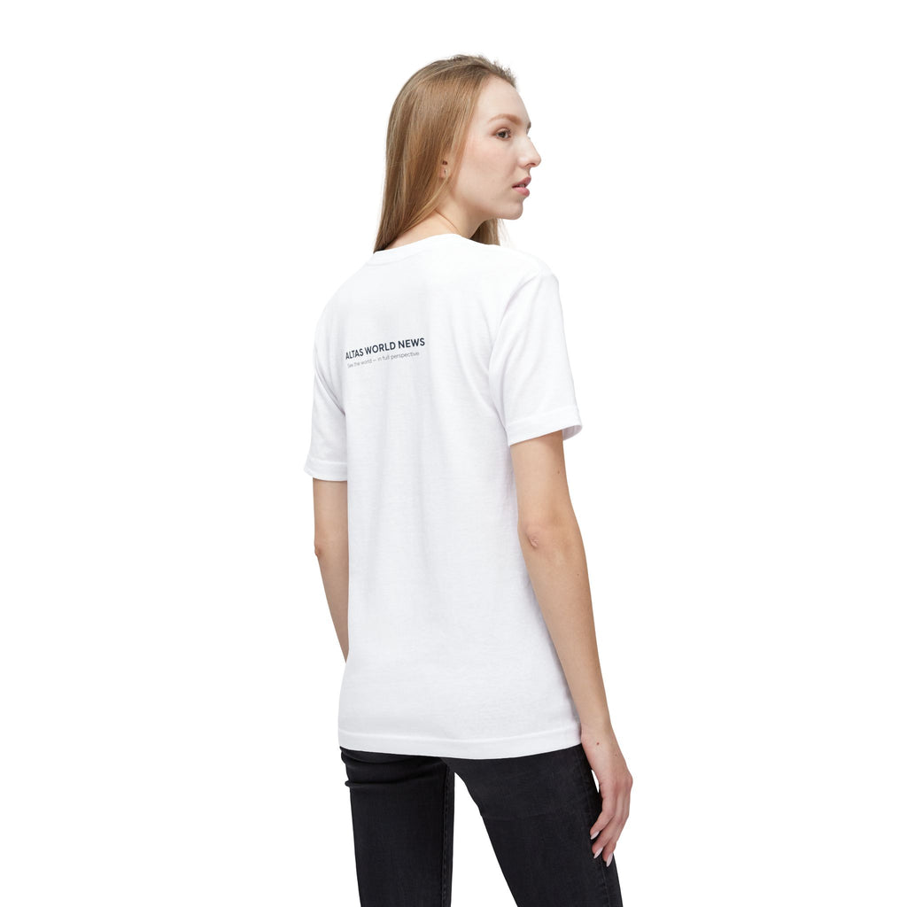 The Official Tee — White — See the world — in full perspective | Altas World News