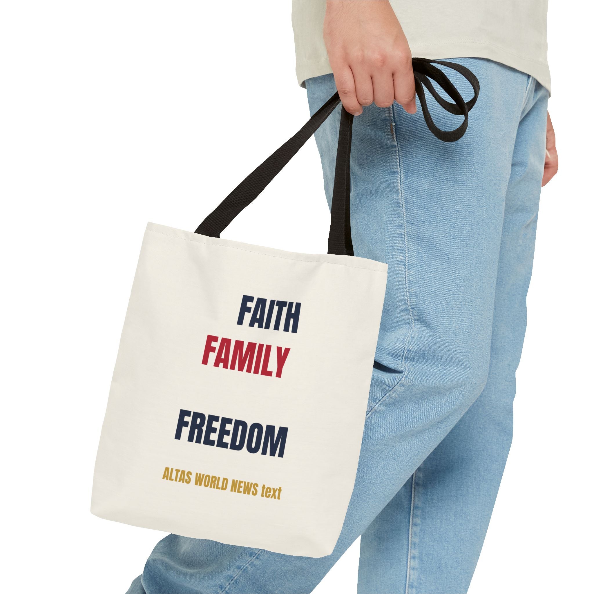 Faith Family Freedom Tote Bag — Patriotic Americana Canvas Tote | Altas World News