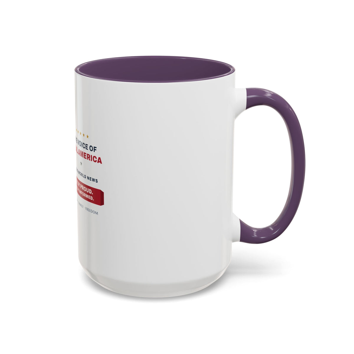 The Voice of Real America Accent Mug — Faith · Family · Freedom | Altas World News