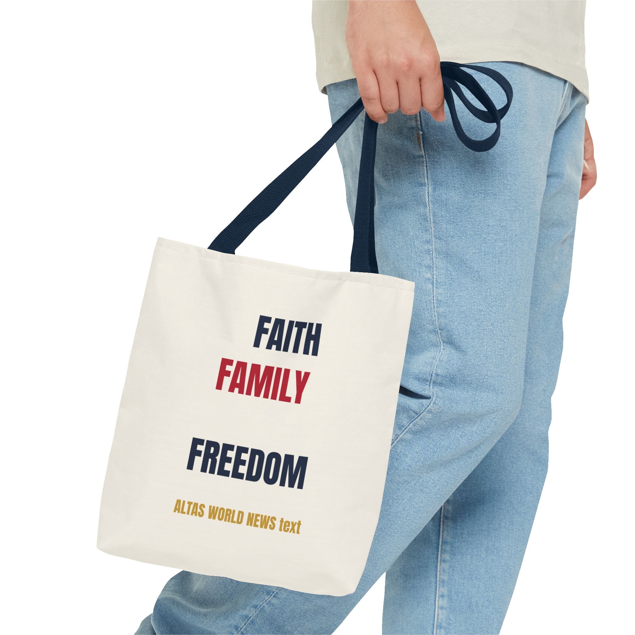 Faith Family Freedom Tote Bag — Patriotic Americana Canvas Tote | Altas World News