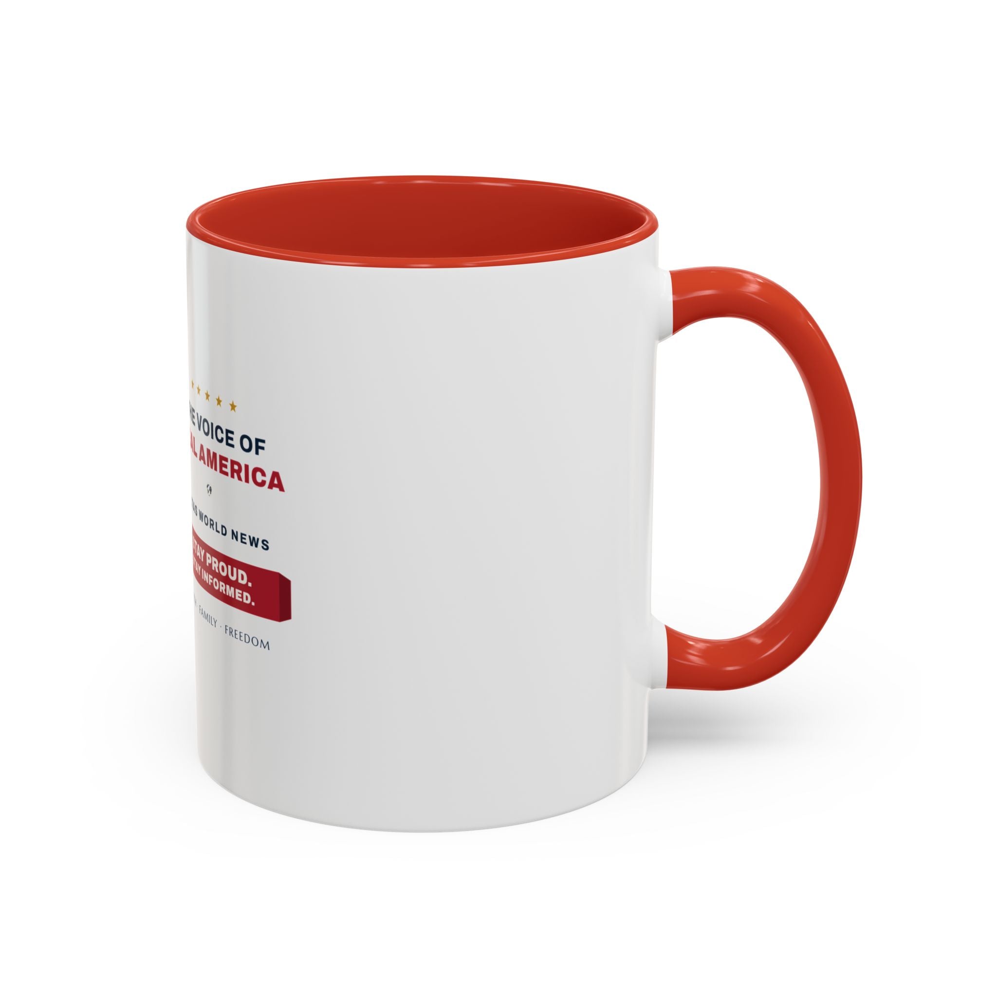 The Voice of Real America Accent Mug — Faith · Family · Freedom | Altas World News