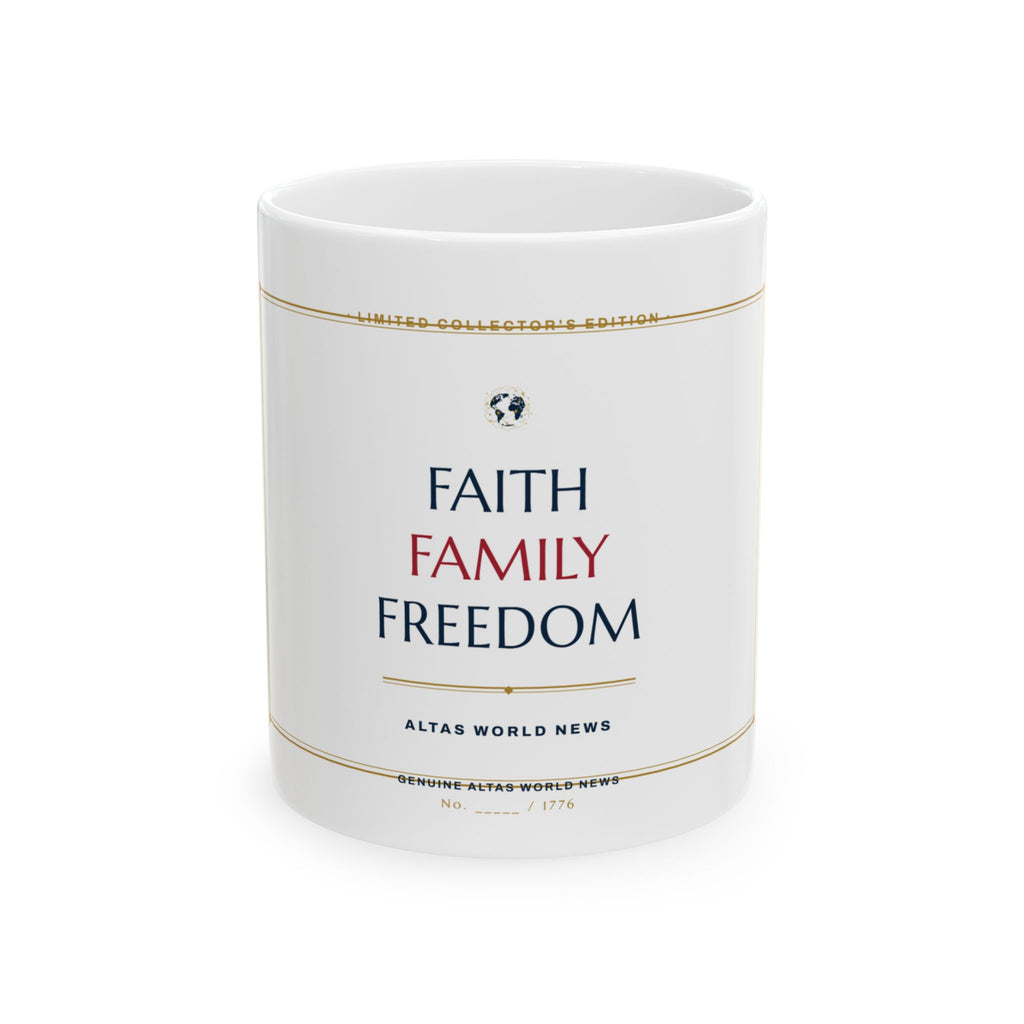 Faith. Family. Freedom. Collector's Mug | Altas World News