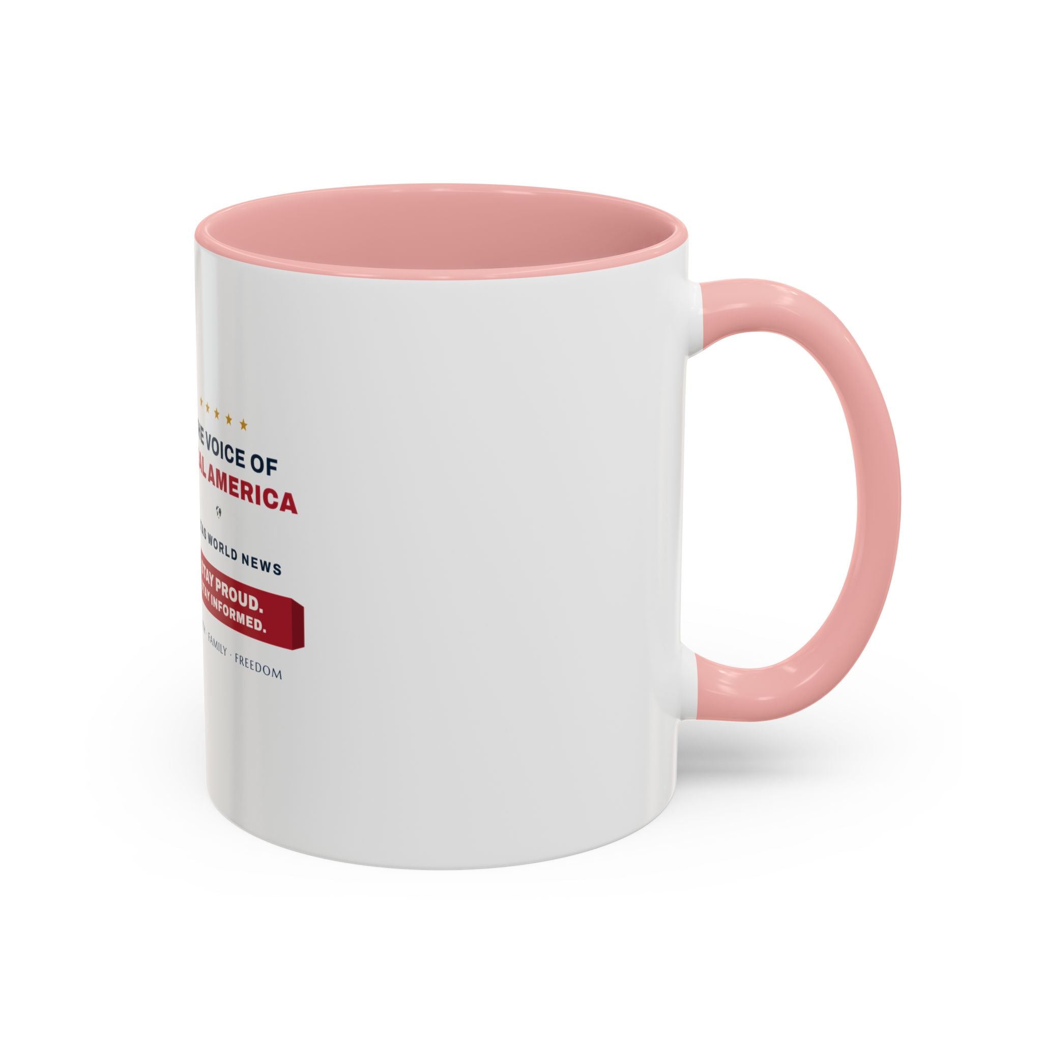 The Voice of Real America Accent Mug — Faith · Family · Freedom | Altas World News