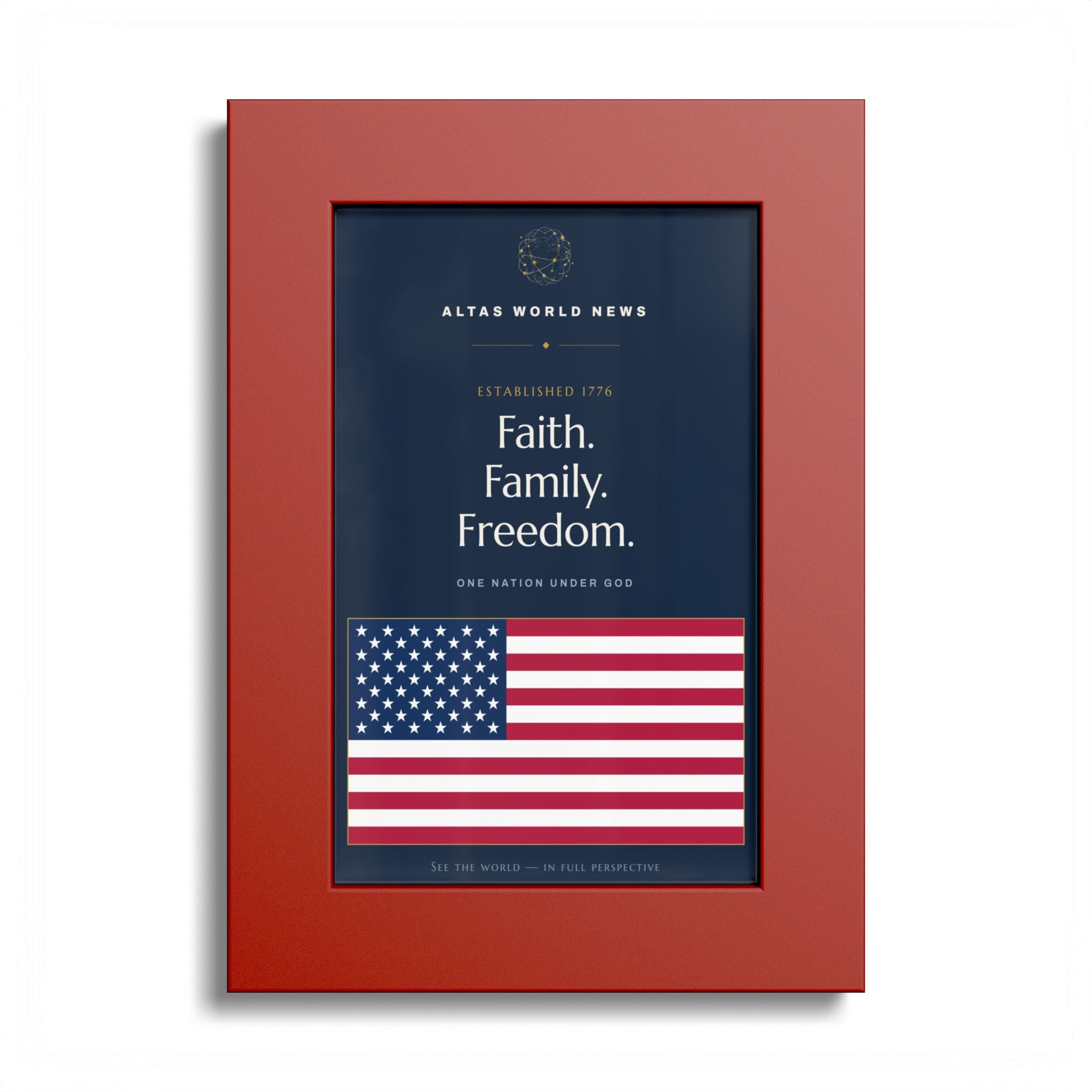 Faith. Family. Freedom. — One Nation Under God | Premium American Wall Print