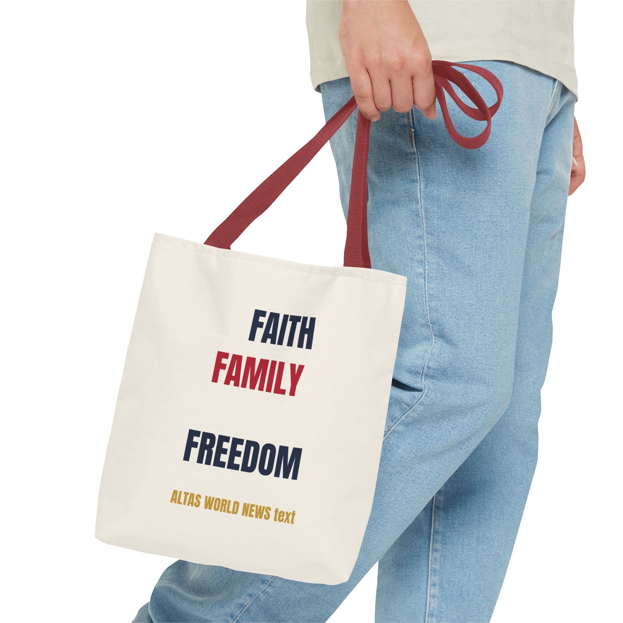 Faith Family Freedom Tote Bag — Patriotic Americana Canvas Tote | Altas World News