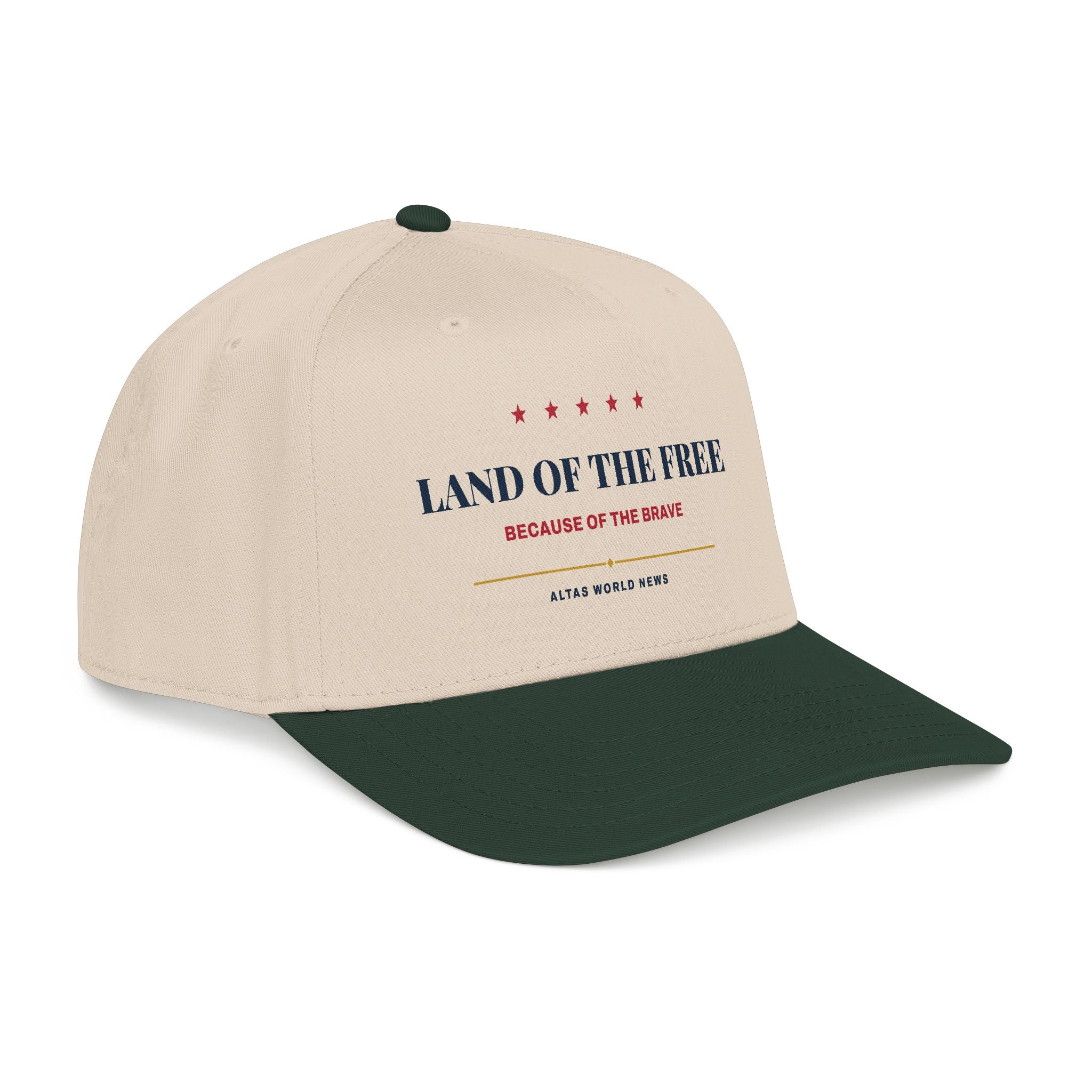 Land of the Free Baseball Cap — Because of the Brave | Altas World News