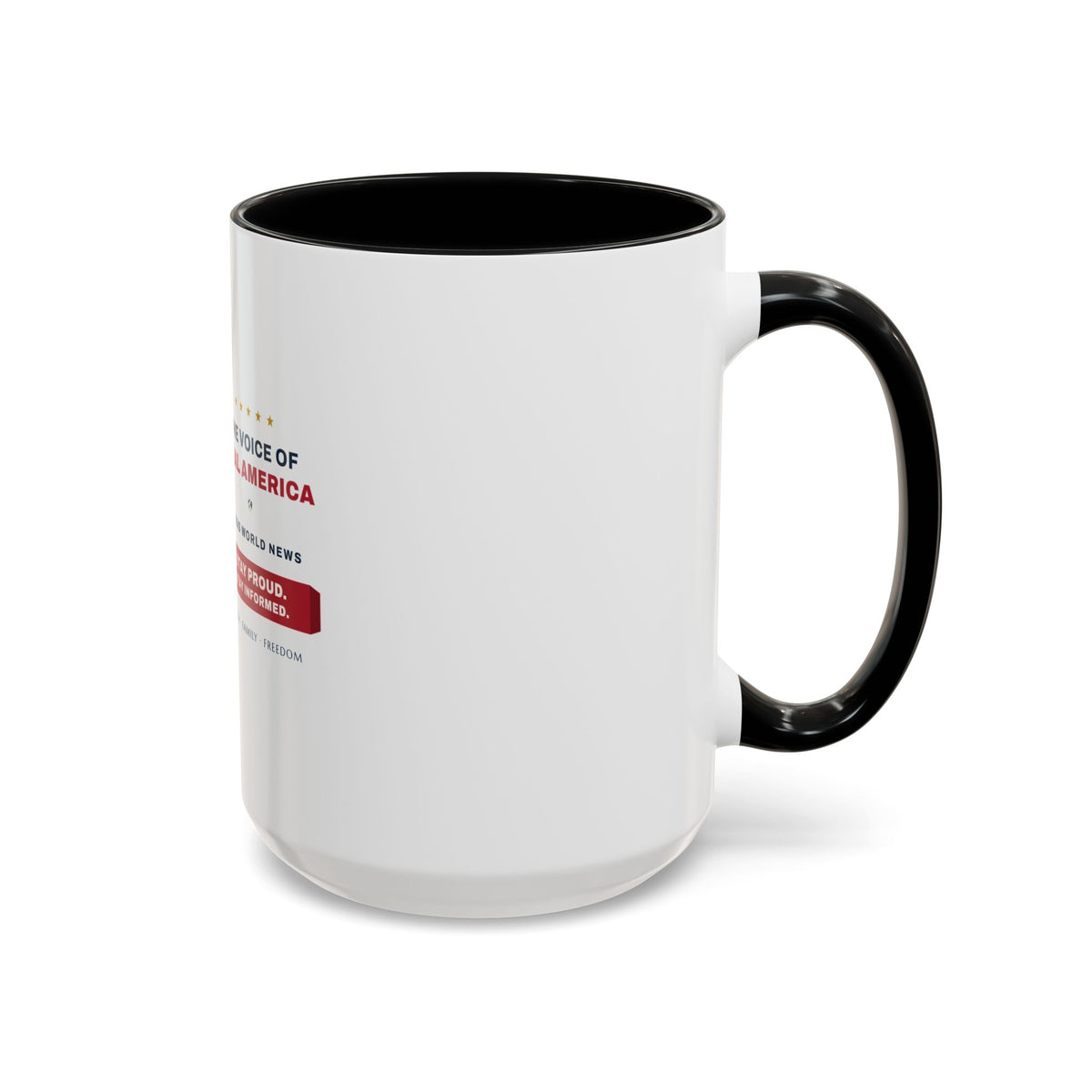 The Voice of Real America Accent Mug — Faith · Family · Freedom | Altas World News