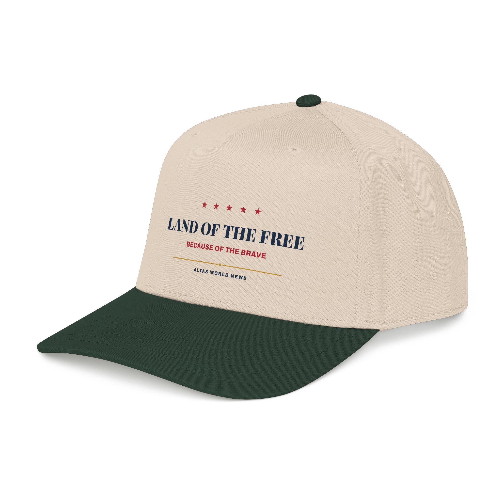 Land of the Free Baseball Cap — Because of the Brave | Altas World News