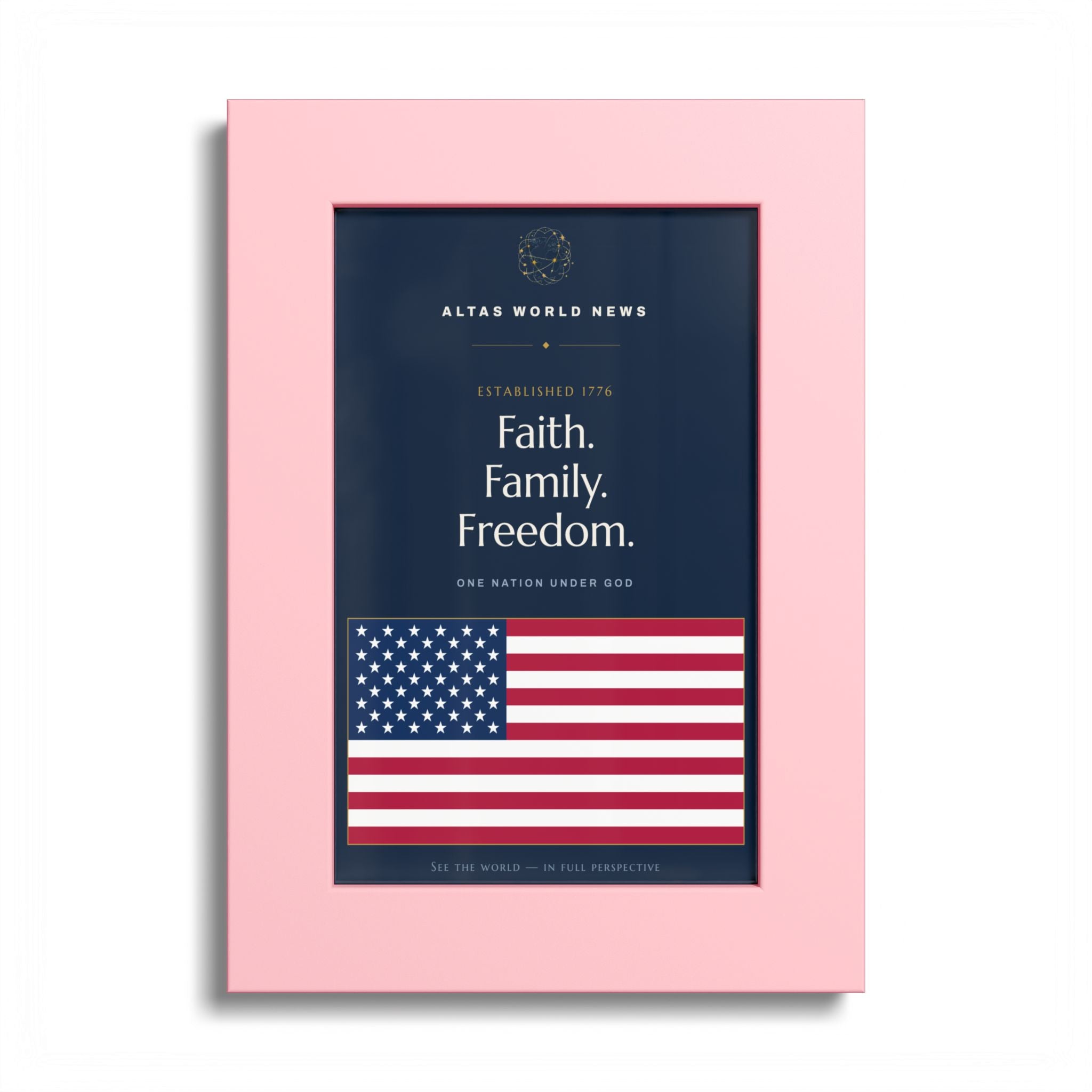 Faith. Family. Freedom. — One Nation Under God | Premium American Wall Print