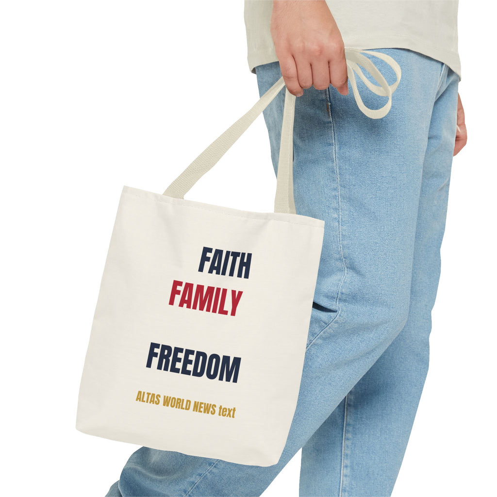 Faith Family Freedom Tote Bag — Patriotic Americana Canvas Tote | Altas World News