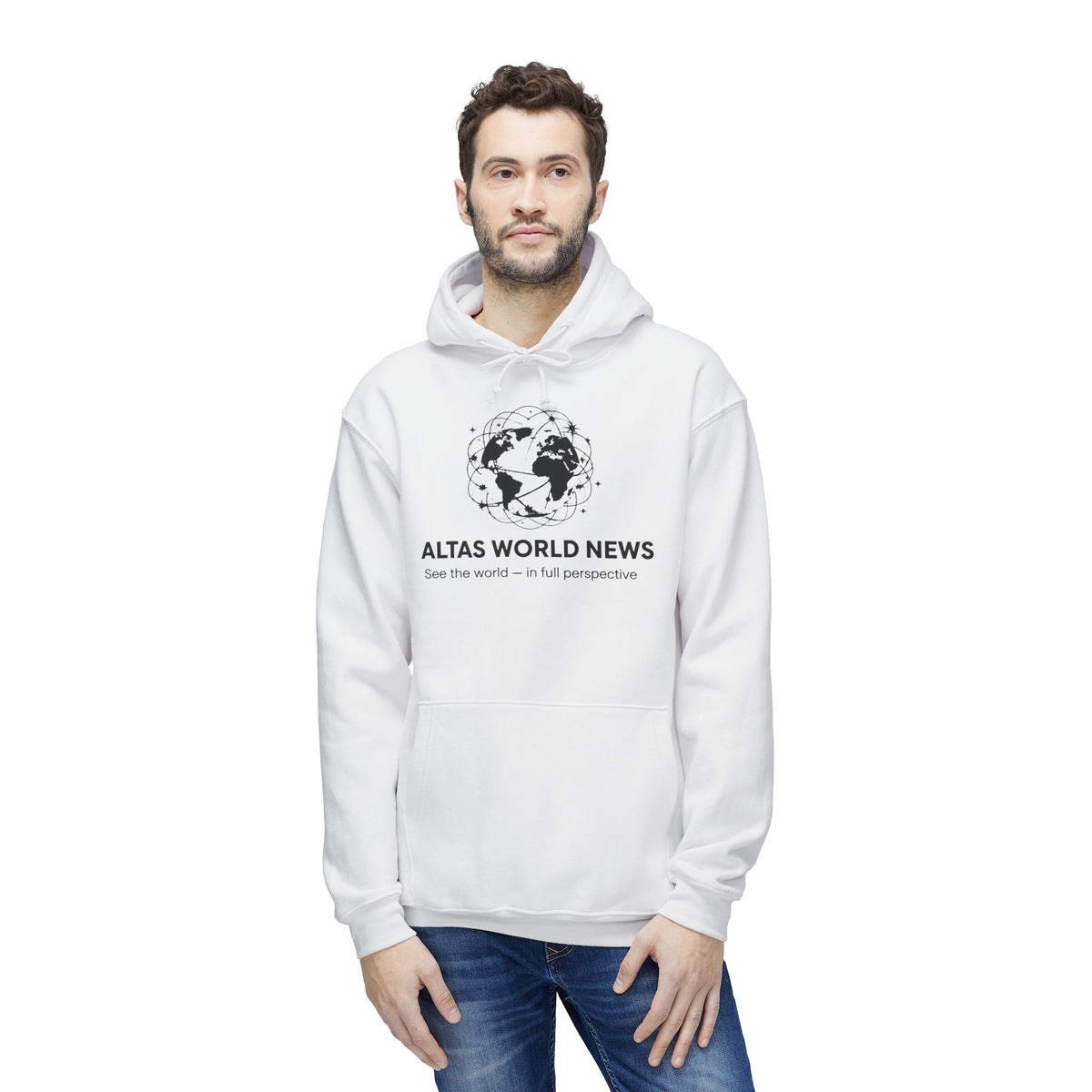 The Official Hoodie — White — See the world — in full perspective | Altas World News