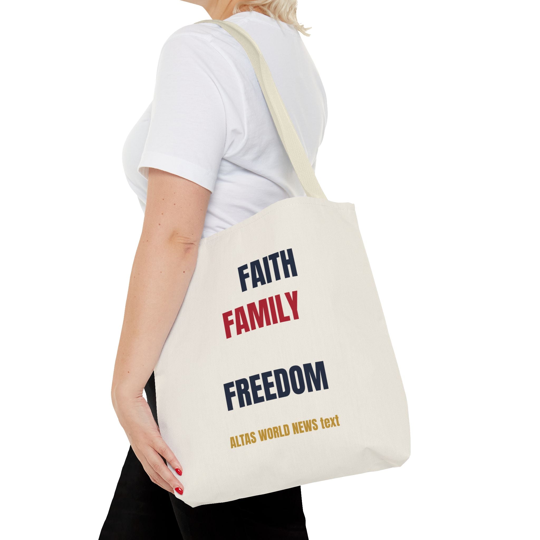 Faith Family Freedom Tote Bag — Patriotic Americana Canvas Tote | Altas World News