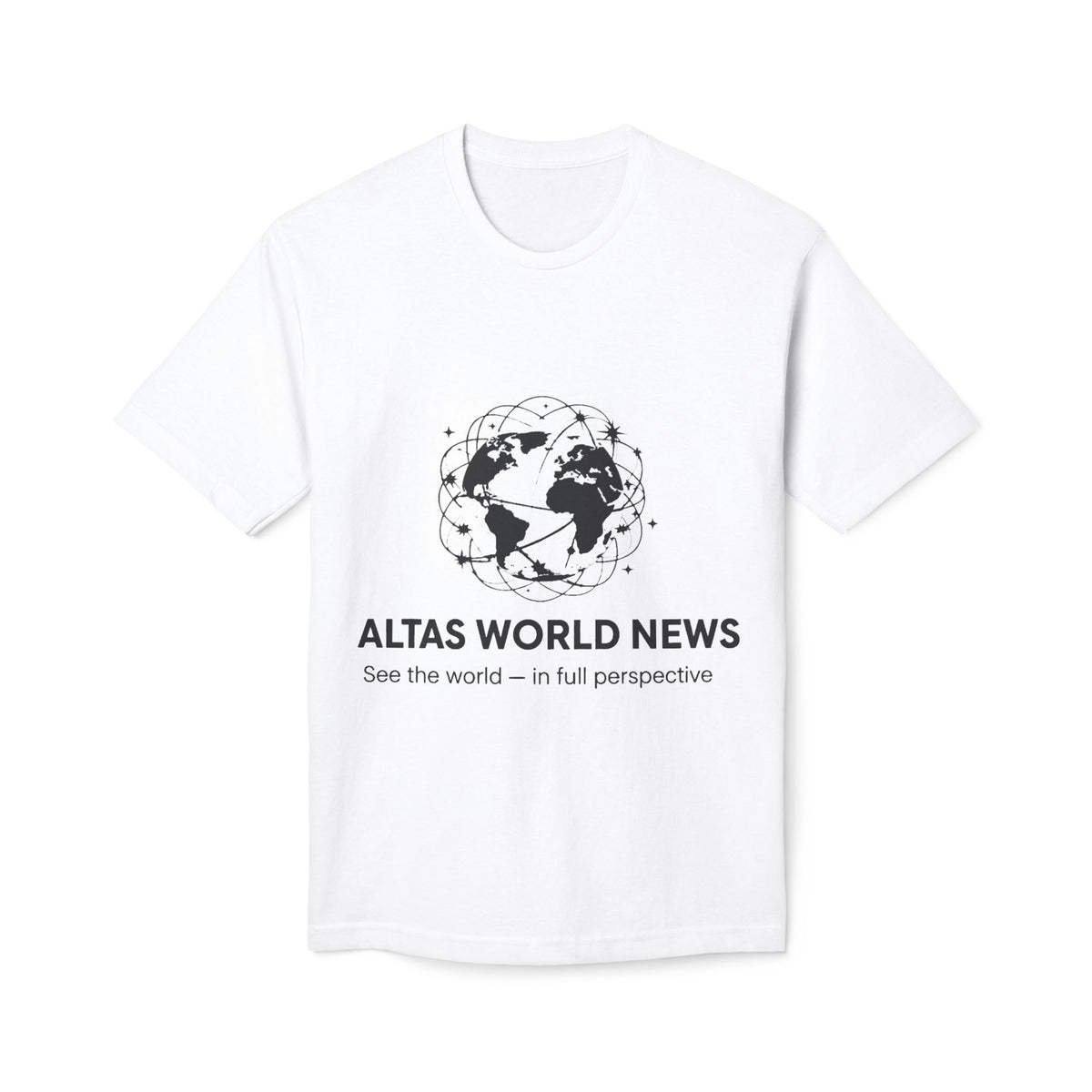 The Official Tee — White — See the world — in full perspective | Altas World News