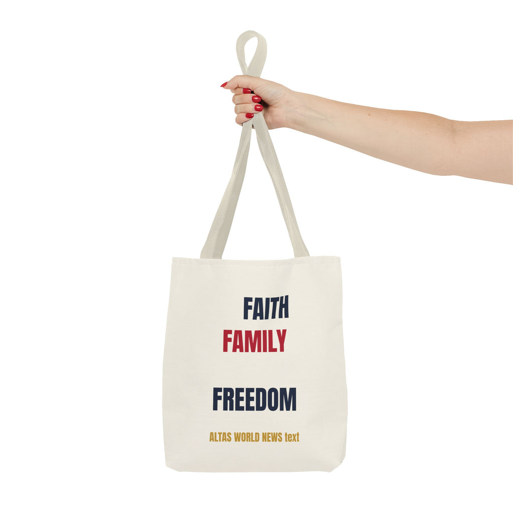 Faith Family Freedom Tote Bag — Patriotic Americana Canvas Tote | Altas World News