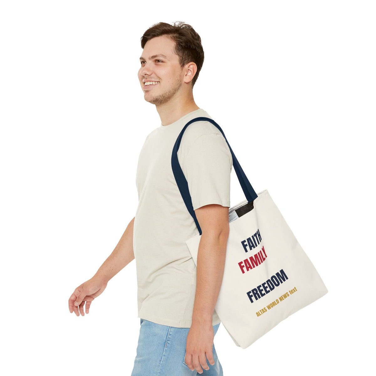 Faith Family Freedom Tote Bag — Patriotic Americana Canvas Tote | Altas World News