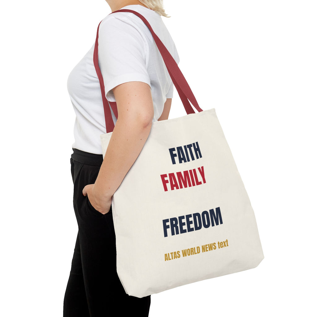 Faith Family Freedom Tote Bag — Patriotic Americana Canvas Tote | Altas World News