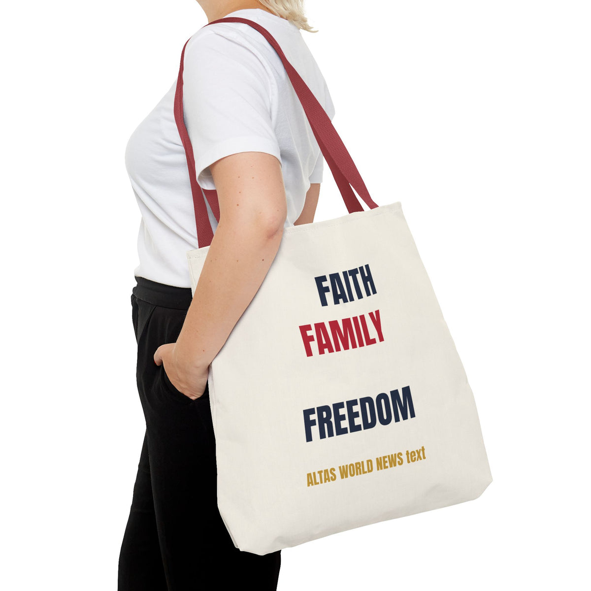 Faith Family Freedom Tote Bag — Patriotic Americana Canvas Tote | Altas World News