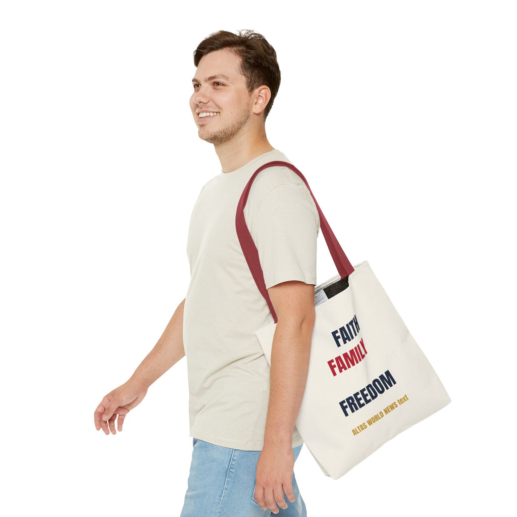 Faith Family Freedom Tote Bag — Patriotic Americana Canvas Tote | Altas World News