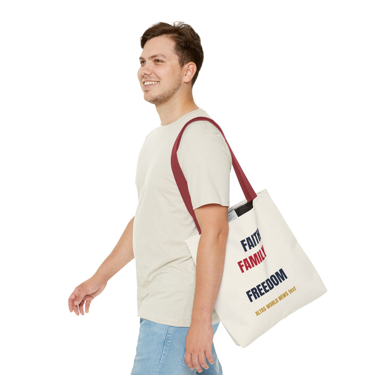 Faith Family Freedom Tote Bag — Patriotic Americana Canvas Tote | Altas World News