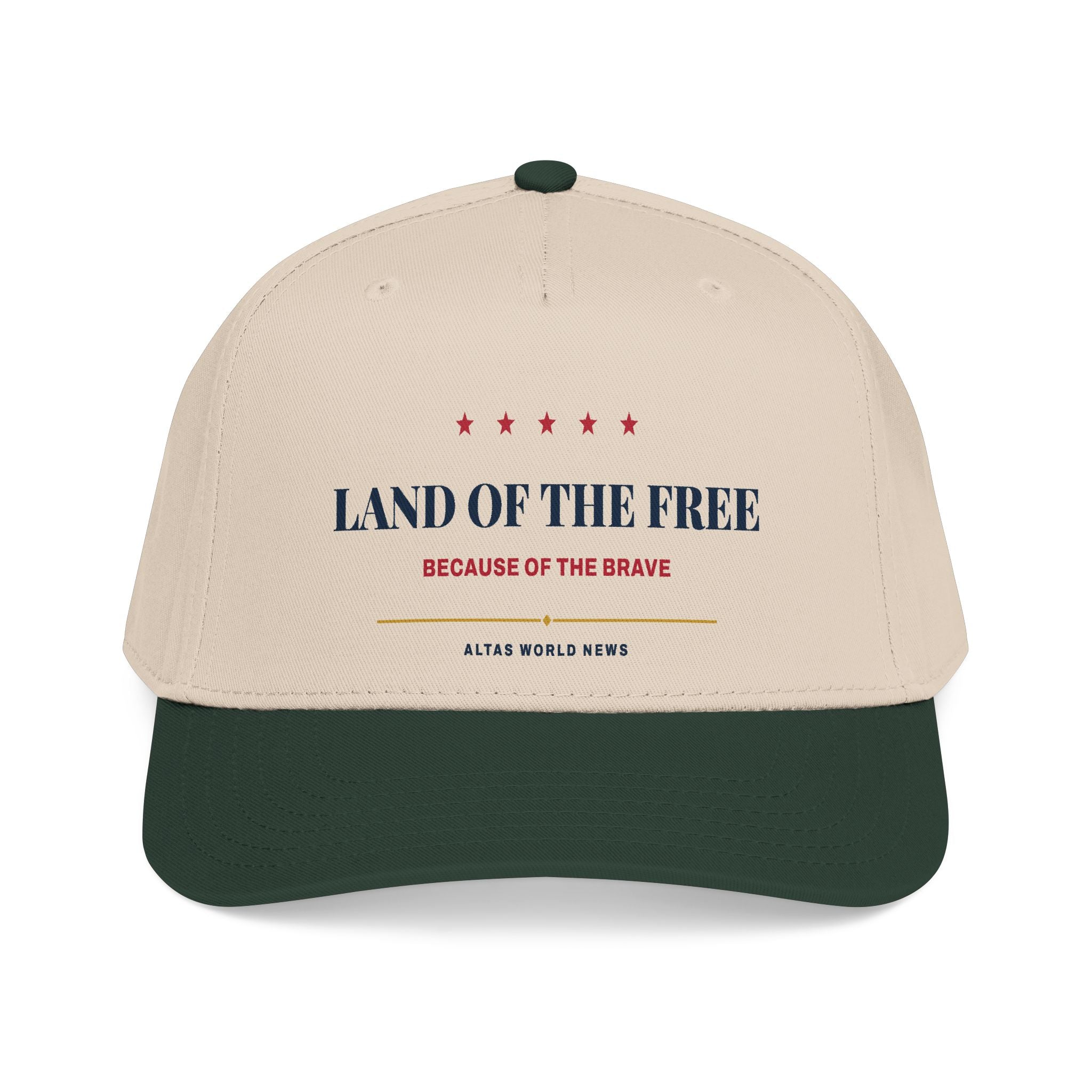 Land of the Free Baseball Cap — Because of the Brave | Altas World News