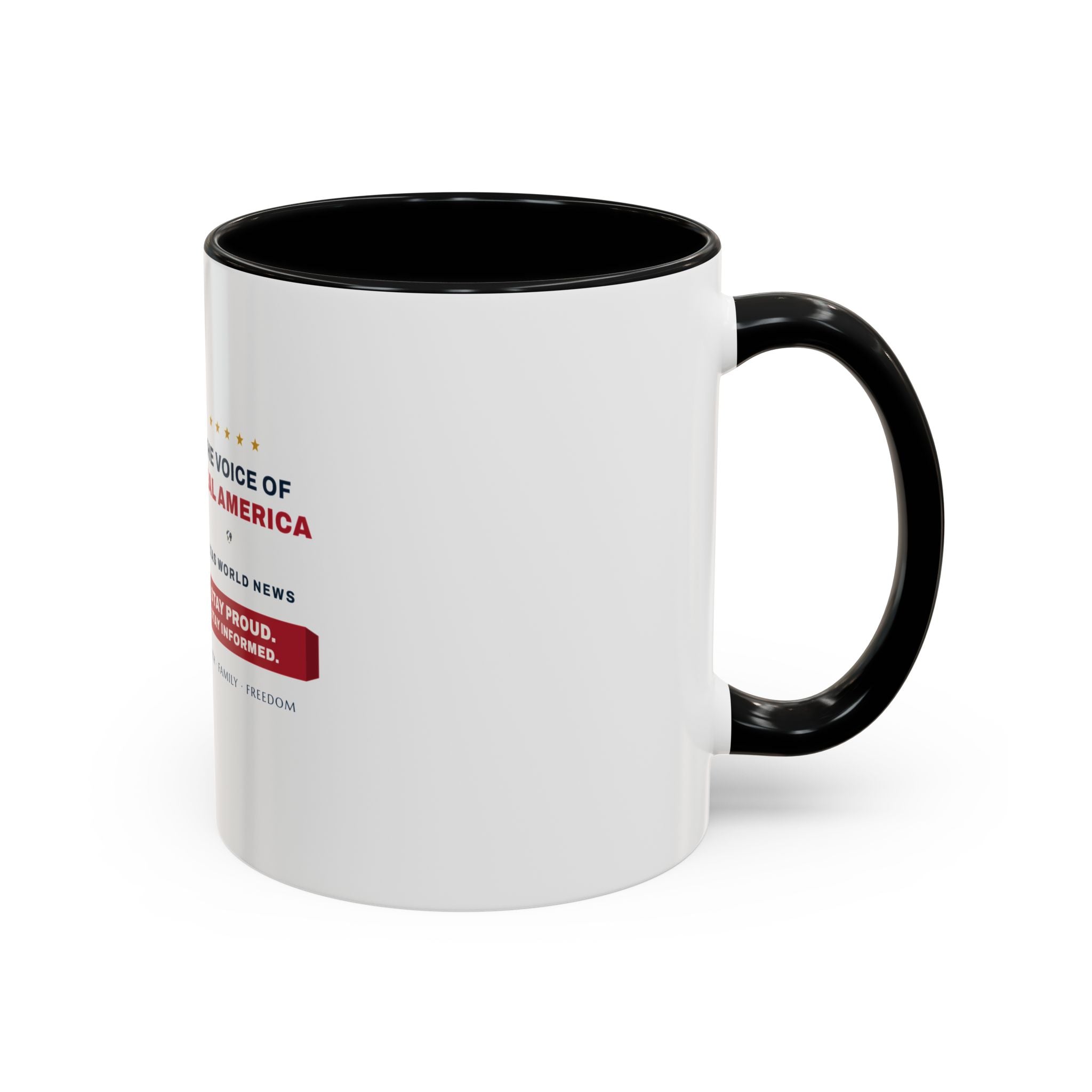 The Voice of Real America Accent Mug — Faith · Family · Freedom | Altas World News