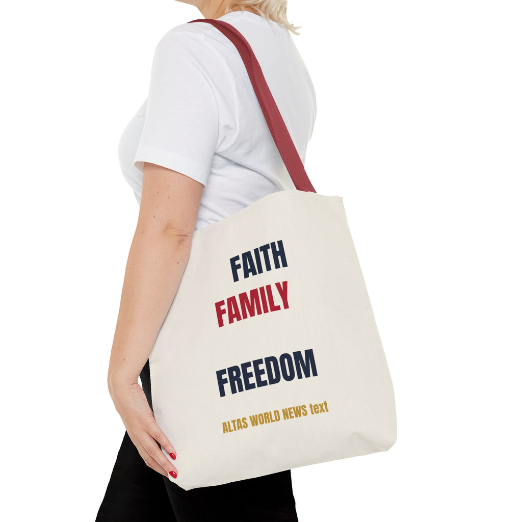 Faith Family Freedom Tote Bag — Patriotic Americana Canvas Tote | Altas World News