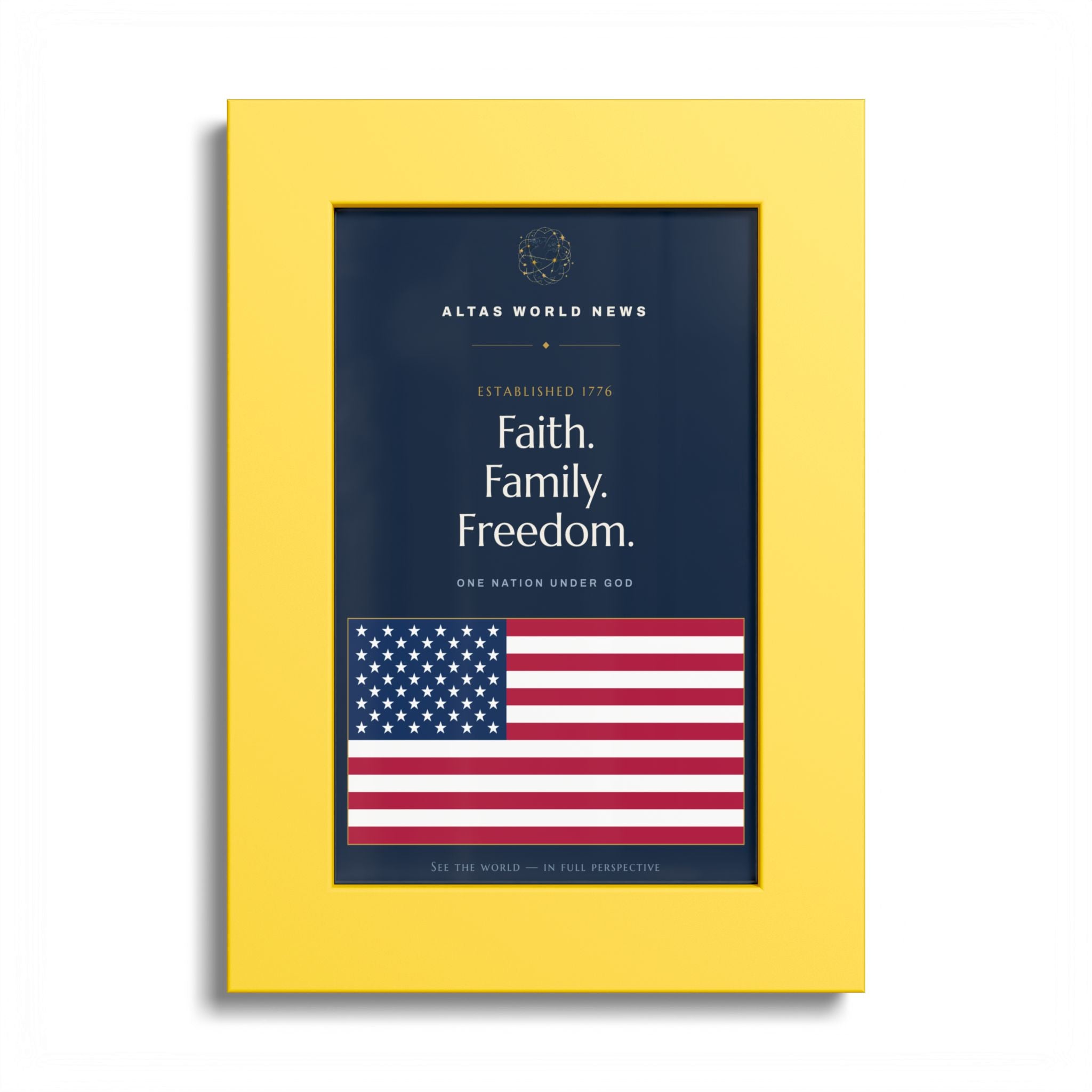 Faith. Family. Freedom. — One Nation Under God | Premium American Wall Print