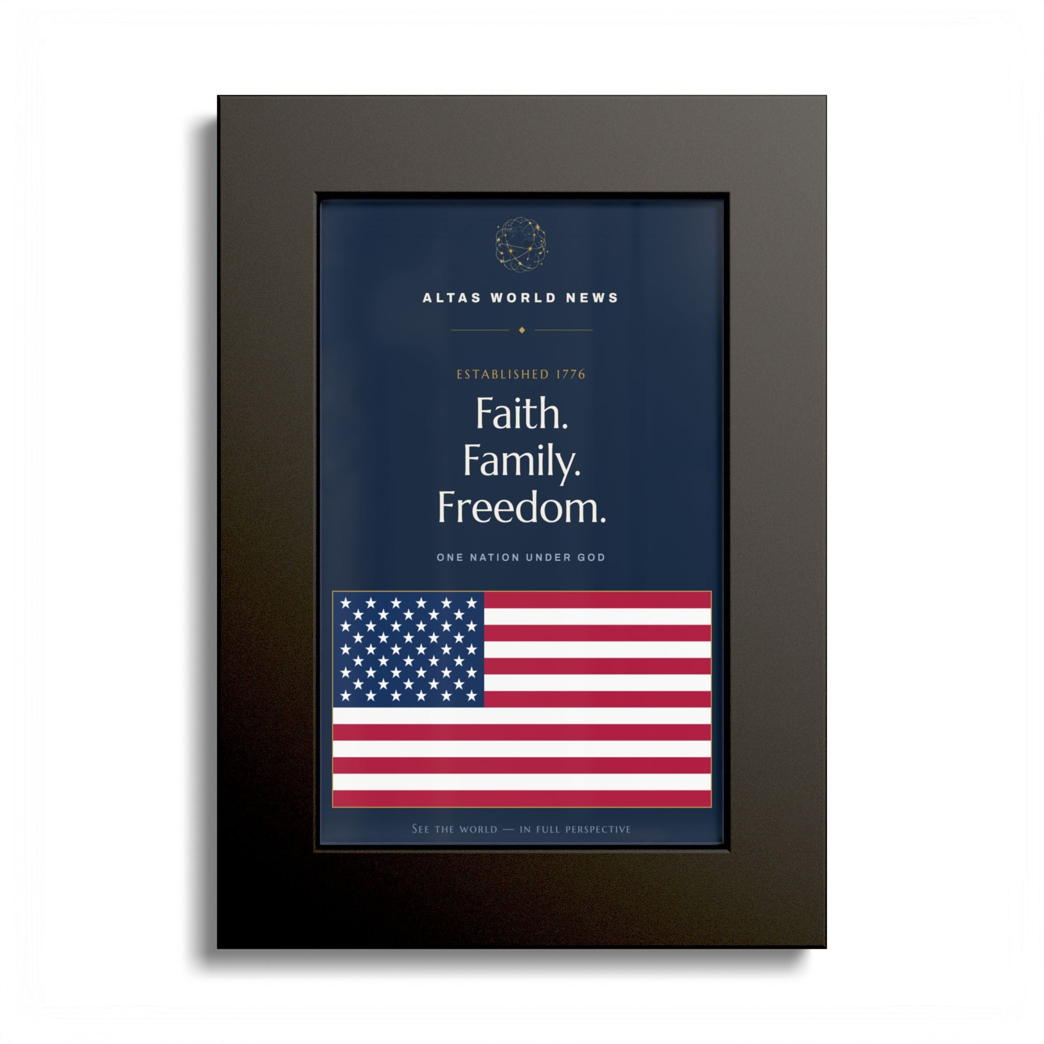 Faith. Family. Freedom. — One Nation Under God | Premium American Wall Print