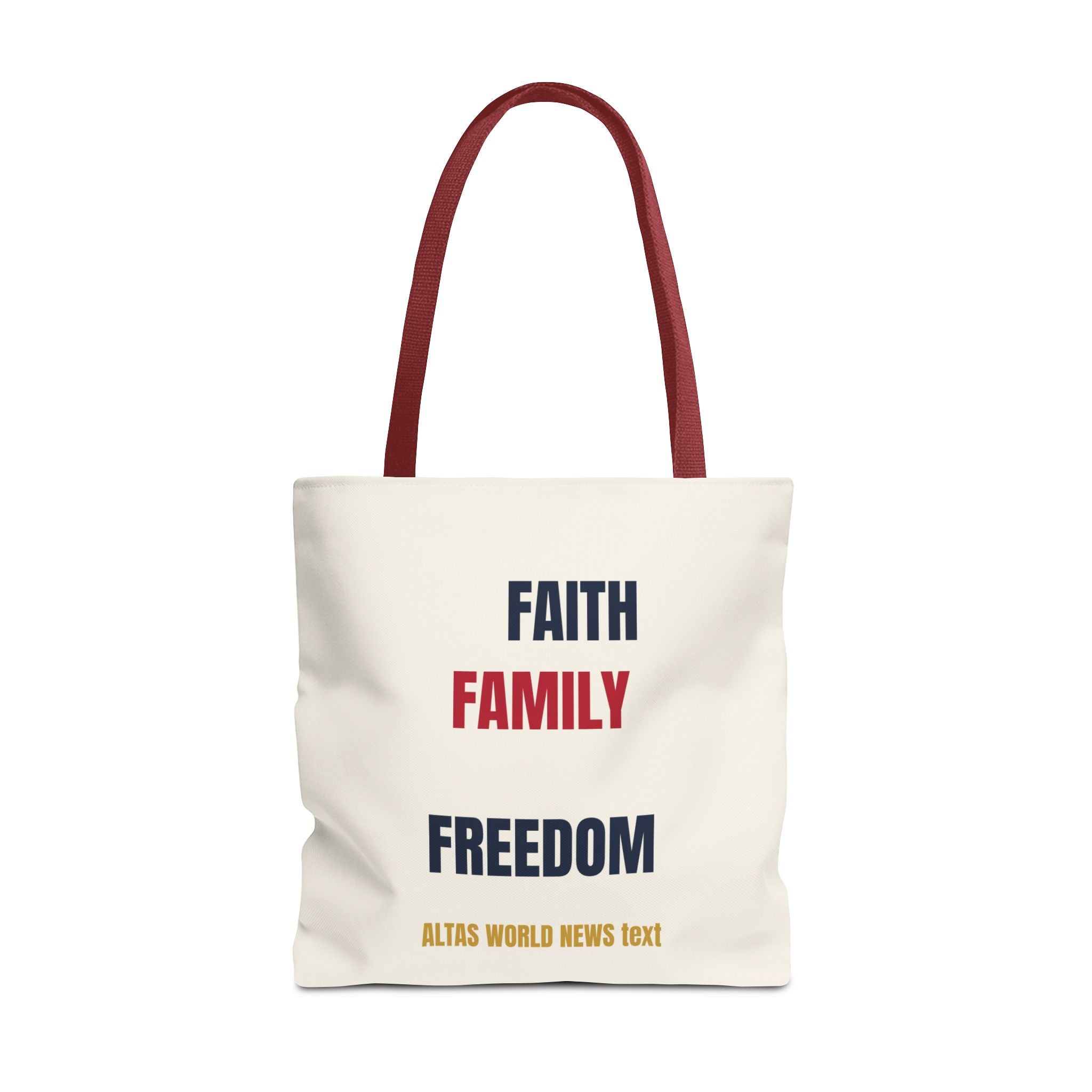 Faith Family Freedom Tote Bag — Patriotic Americana Canvas Tote | Altas World News