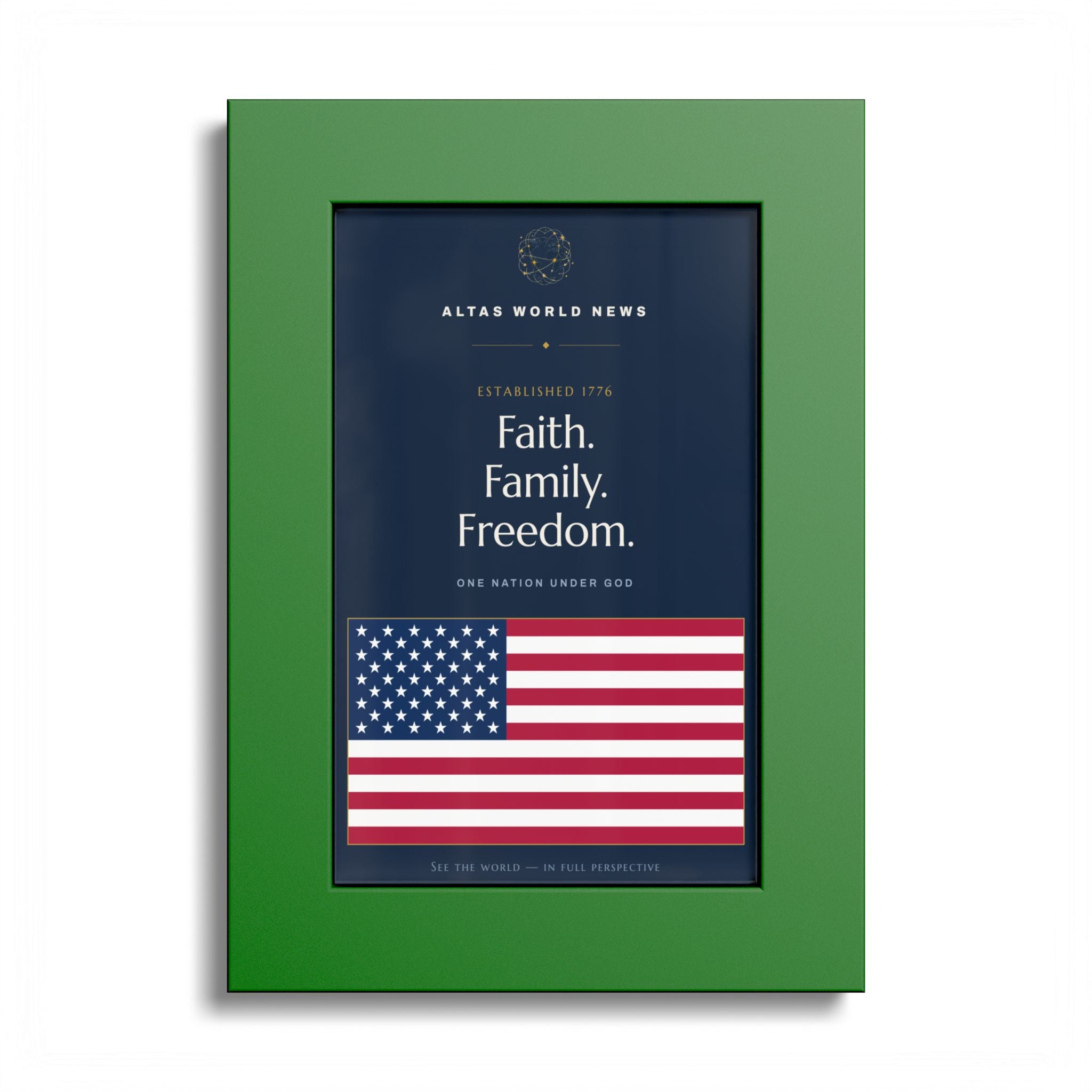 Faith. Family. Freedom. — One Nation Under God | Premium American Wall Print