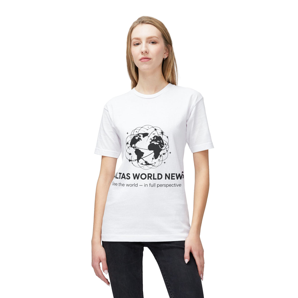 The Official Tee — White — See the world — in full perspective | Altas World News